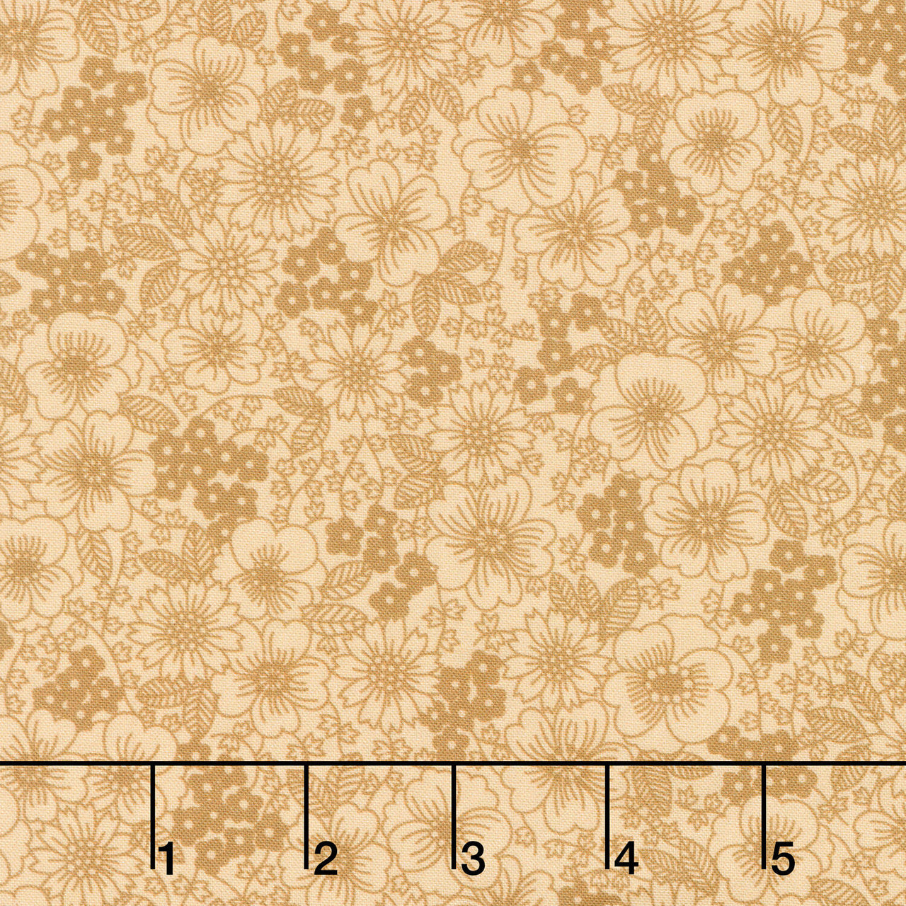 Fabric Market - Packed Florals Hazelnut Yardage