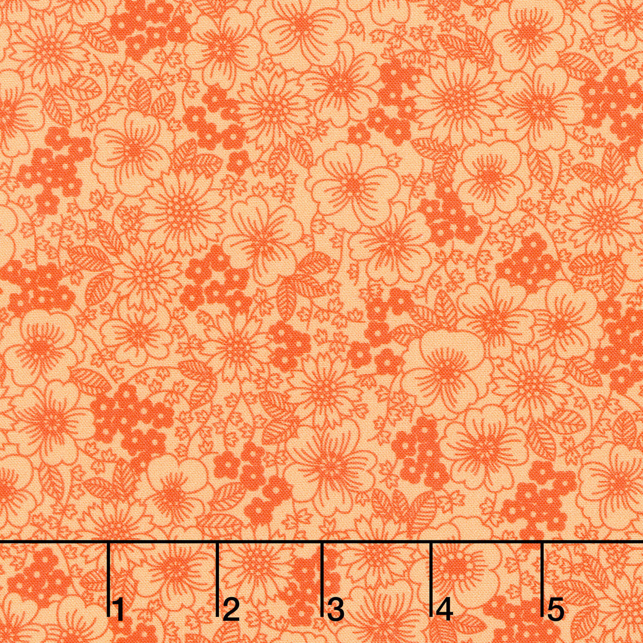 Fabric Market - Packed Florals Nectarine Yardage