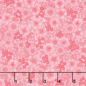 Fabric Market - Packed Florals Guava Yardage