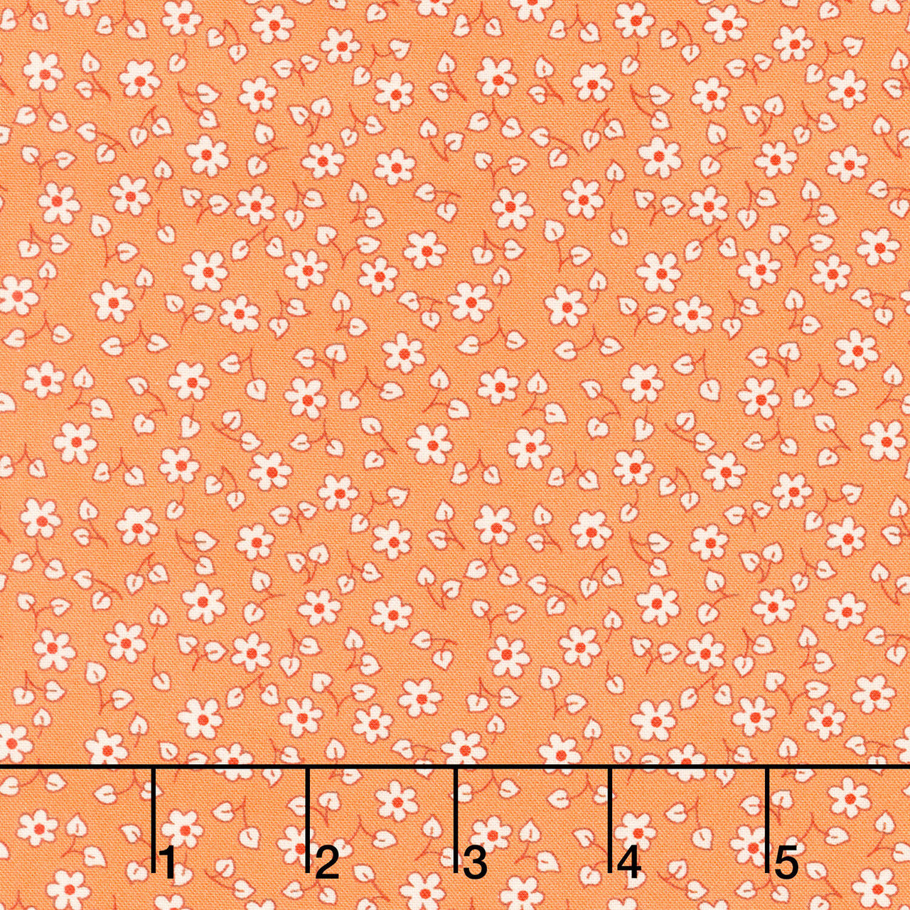 Fabric Market - Ditsy Floral Nectarine Yardage
