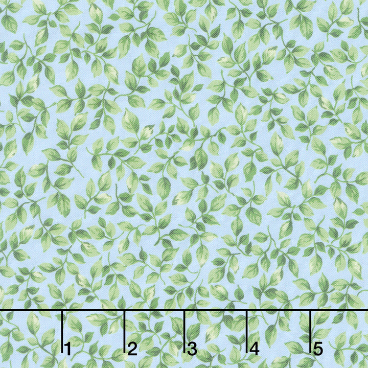 Fabric Market - Packed Leaves Sky Yardage