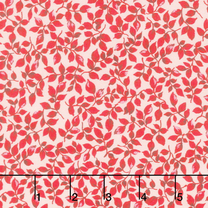 Fabric Market - Packed Leaves Rose Yardage
