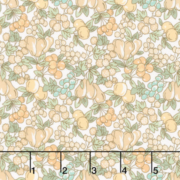 Fabric Market - Packed Leaves And Fruits Vintage Yardage