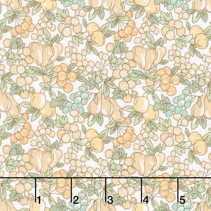 Fabric Market - Packed Leaves And Fruits Vintage Yardage