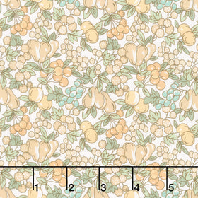 Fabric Market - Packed Leaves And Fruits Vintage Yardage