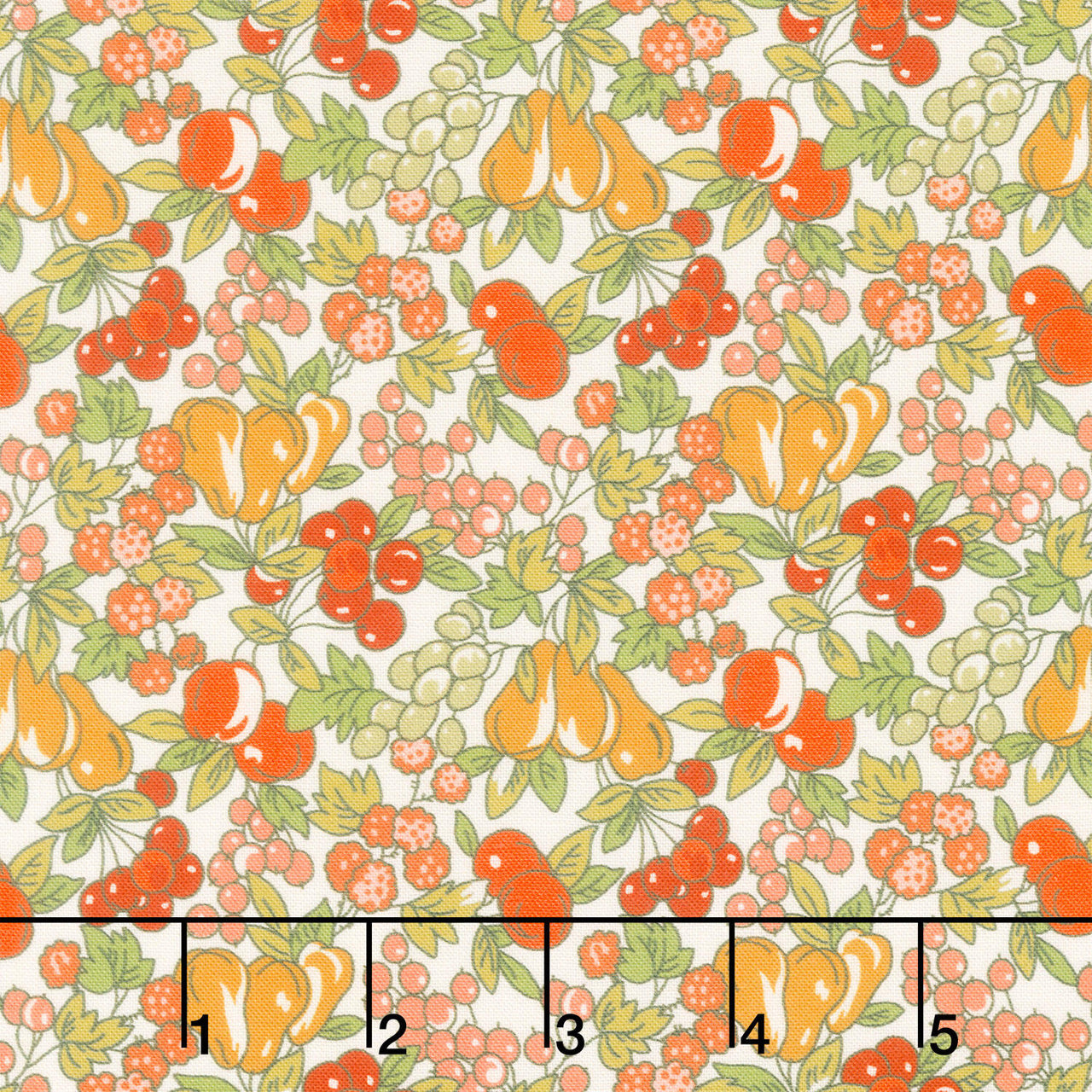 Fabric Market - Packed Leaves And Fruits Garden Yardage