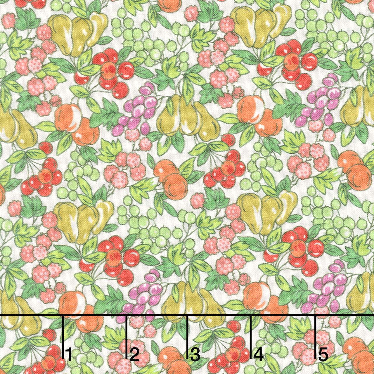 Fabric Market - Packed Leaves And Fruits Veggie Yardage