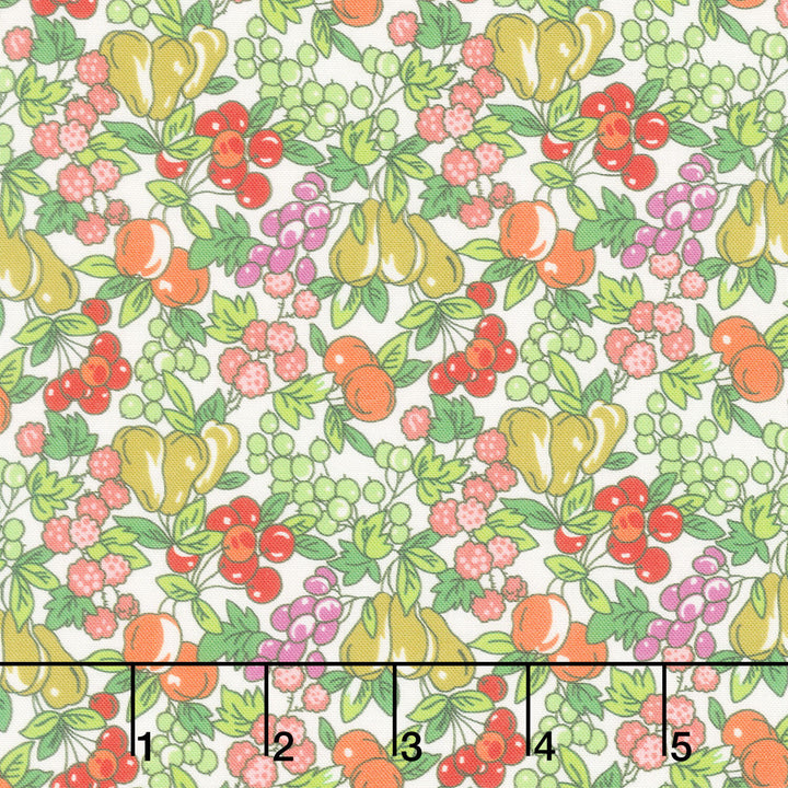 Fabric Market - Packed Leaves And Fruits Veggie Yardage