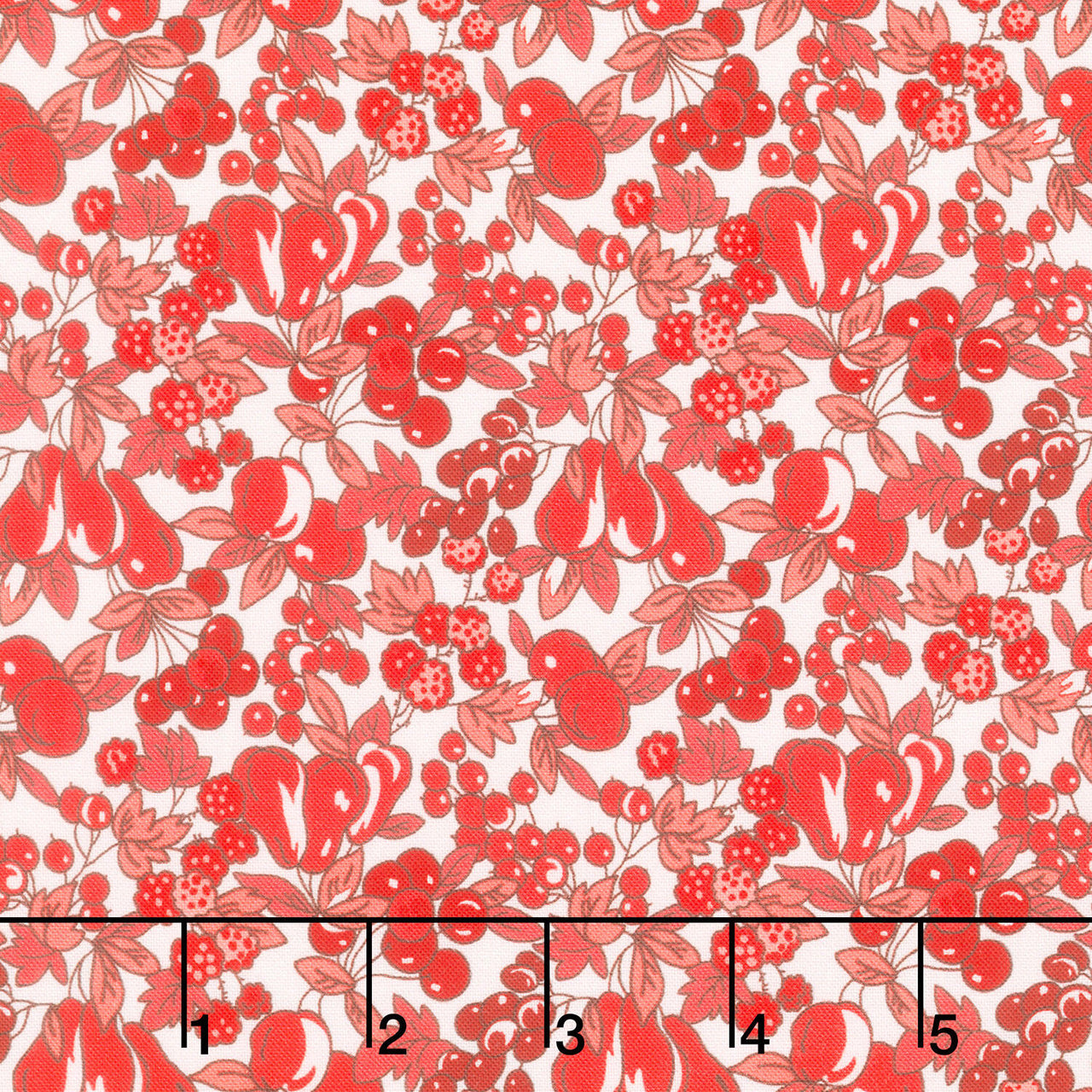 Fabric Market - Packed Leaves And Fruits Punch Yardage