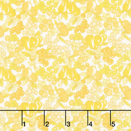 Fabric Market - Packed Leaves And Fruits Corn Yellow Yardage