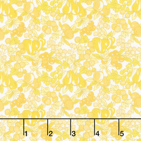 Fabric Market - Packed Leaves And Fruits Corn Yellow Yardage