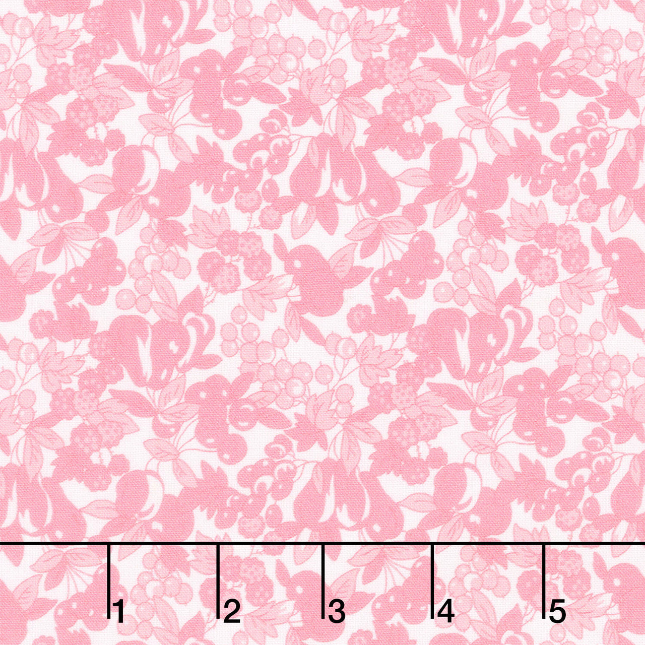 Fabric Market - Packed Leaves And Fruits Carnation Yardage