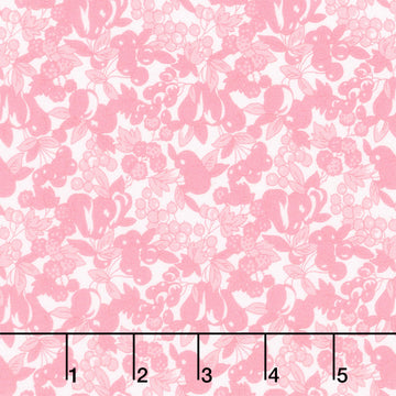 Fabric Market - Packed Leaves And Fruits Carnation Yardage