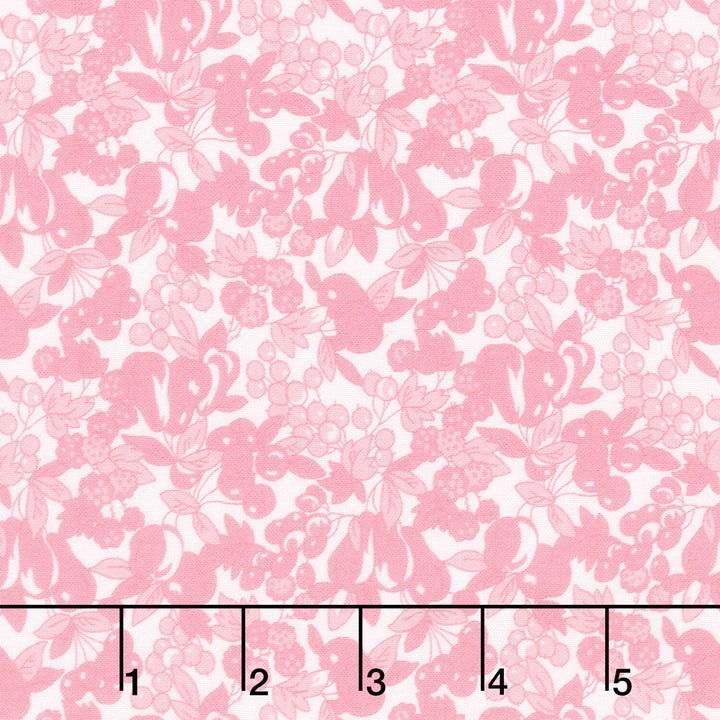 Fabric Market - Packed Leaves And Fruits Carnation Yardage