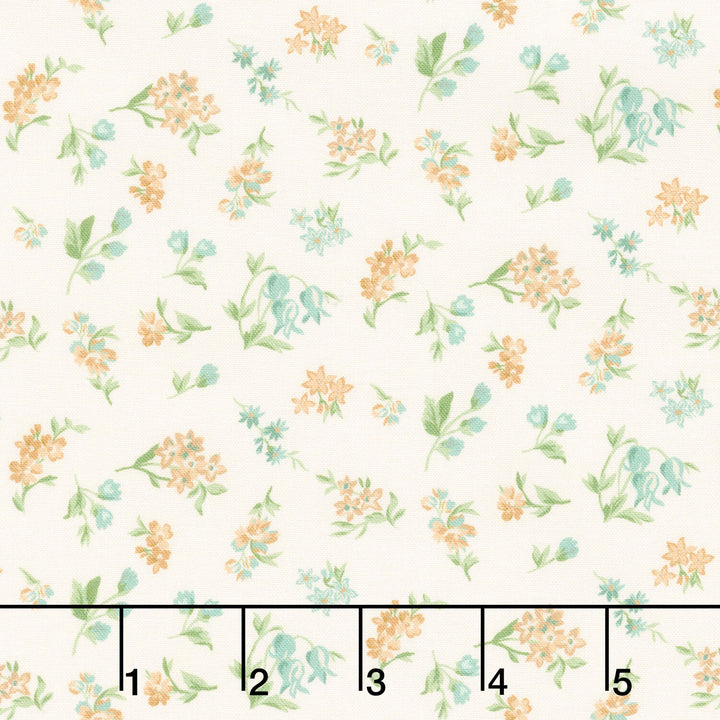 Fabric Market - Tossed Flower Sprigs Vintage Yardage