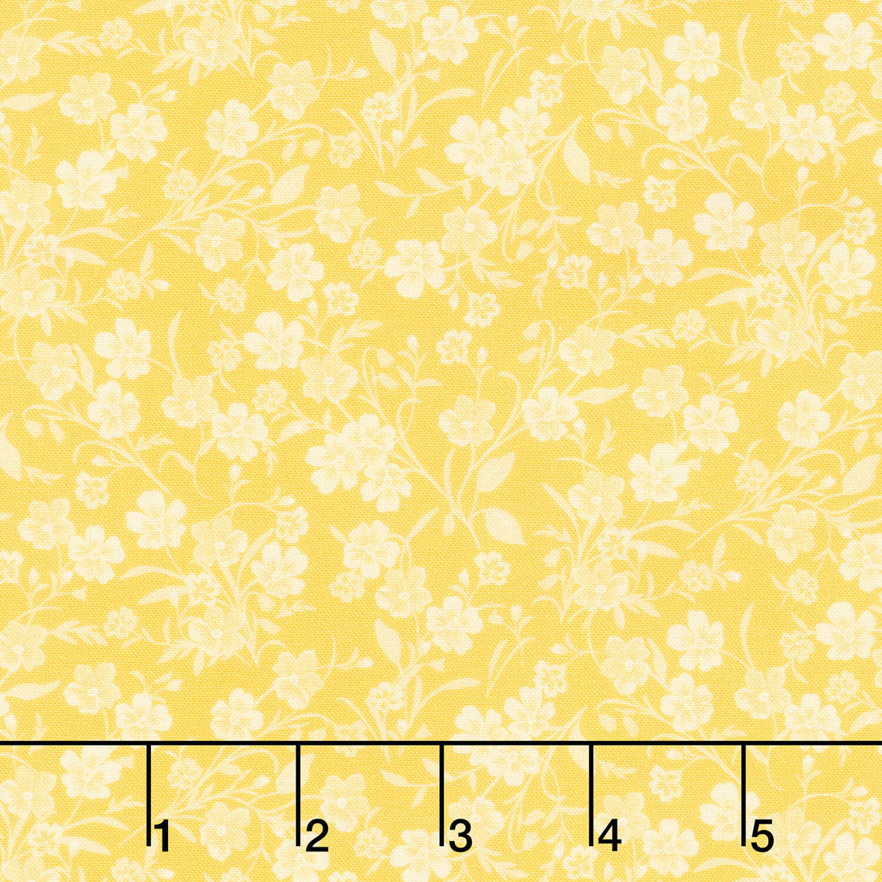 Fabric Market - Tonal Stemmed Florals Pineapple Yardage