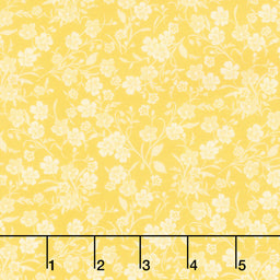 Fabric Market - Tonal Stemmed Florals Pineapple Yardage