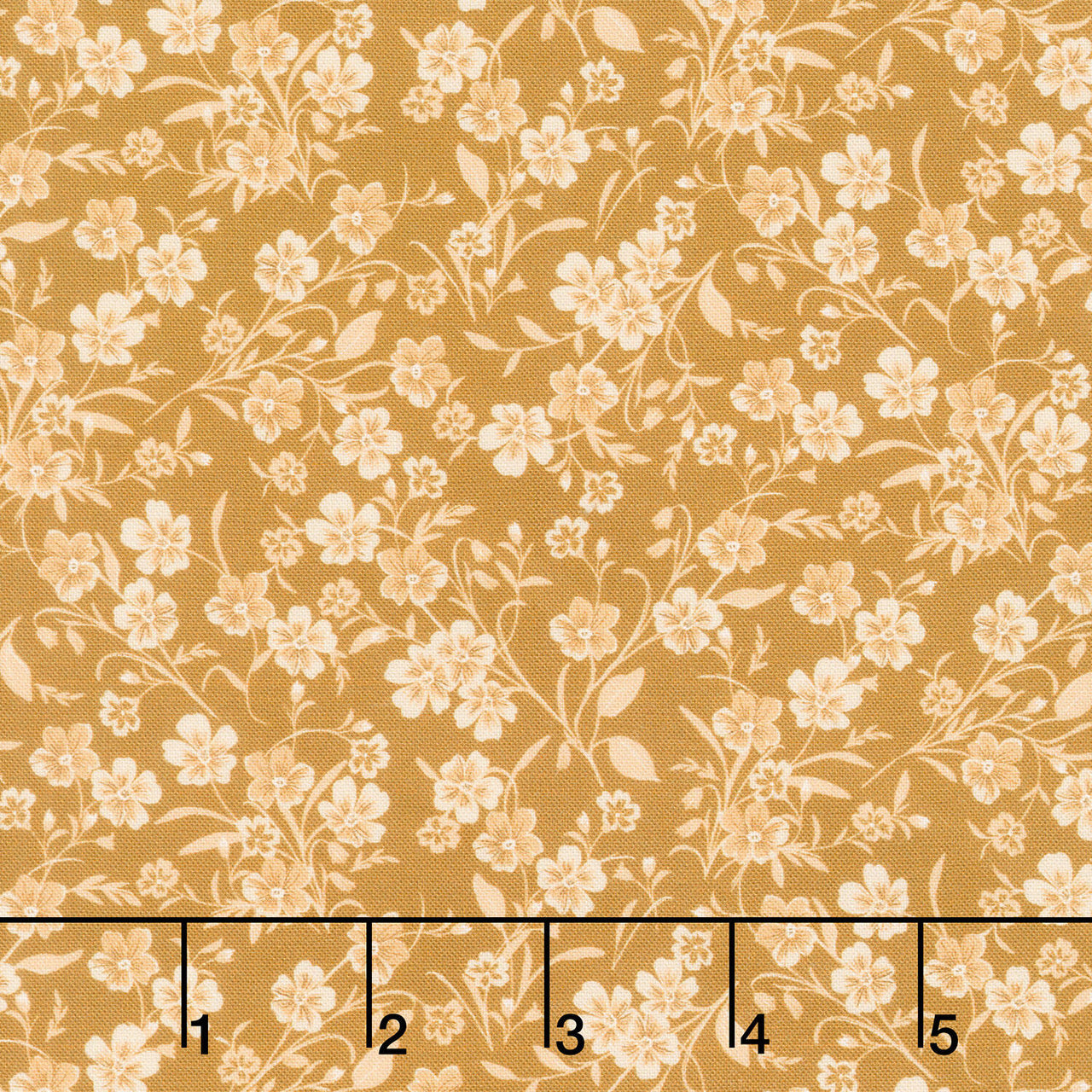 Fabric Market - Tonal Stemmed Florals Russet Yardage