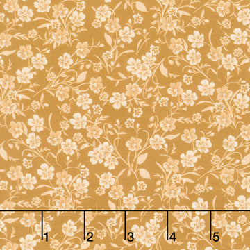 Fabric Market - Tonal Stemmed Florals Russet Yardage