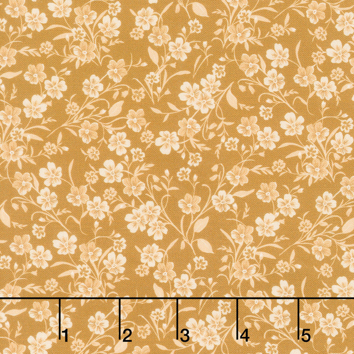 Fabric Market - Tonal Stemmed Florals Russet Yardage