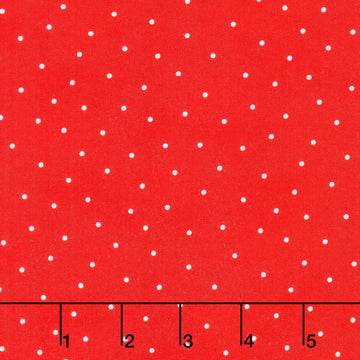 Fabric Market - White Dots Tomato Yardage