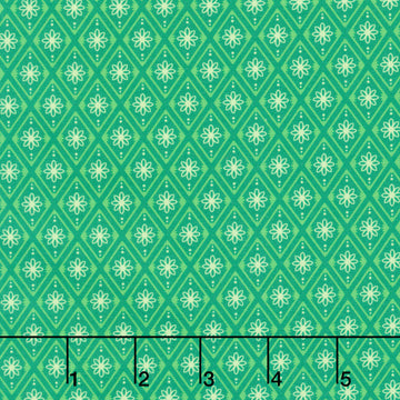Fabric Market - Diamond Flower Emerald Yardage