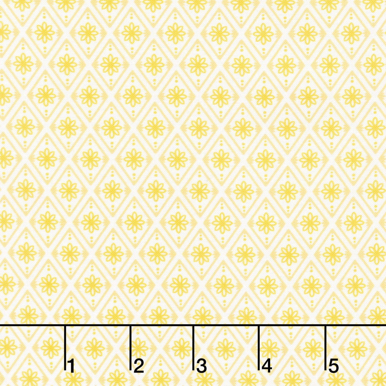 Fabric Market - Diamond Flower Sunshine Yardage