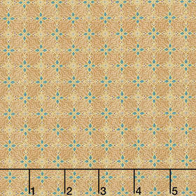 Star of Wonder - Geometric Pattern Gold Metallic Yardage
