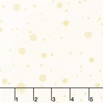 Star of Wonder - Stars Ivory Metallic Yardage