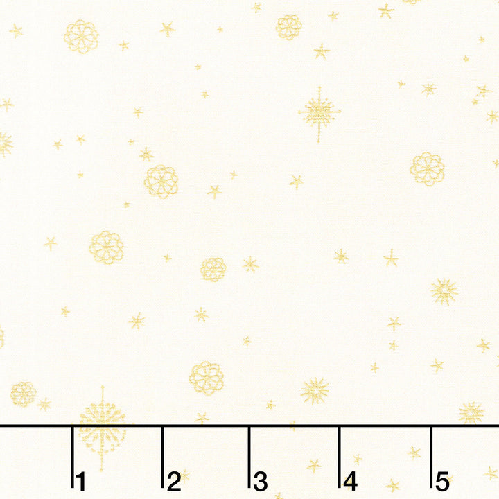 Star of Wonder - Stars Ivory Metallic Yardage