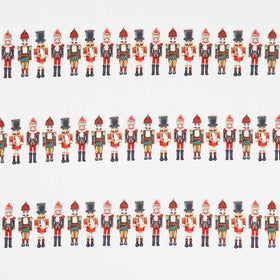 Holiday Nutcracker Collection - Border Stripe Nutcrackers Holiday Yardage
