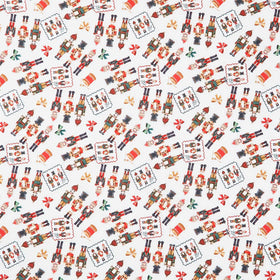 Holiday Nutcracker Collection - Tossed Nutcrackers Holiday Yardage