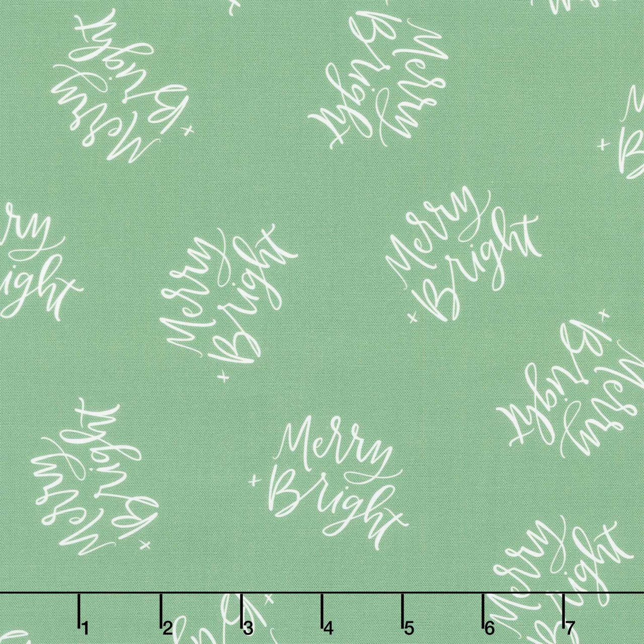 Holiday Nutcracker Collection - Merry & Bright Text Holly Yardage