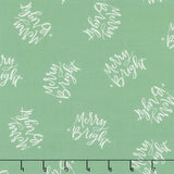 Holiday Nutcracker Collection - Merry & Bright Text Holly Yardage