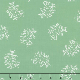 Holiday Nutcracker Collection - Merry & Bright Text Holly Yardage