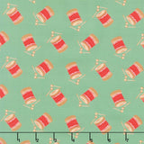 Holiday Nutcracker Collection - Tossed Drums Holly Yardage