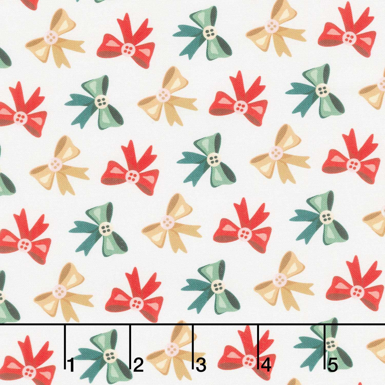 Holiday Nutcracker Collection - Ribbons Bows Ecru Yardage