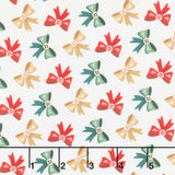 Holiday Nutcracker Collection - Ribbons Bows Ecru Yardage