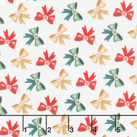 Holiday Nutcracker Collection - Ribbons Bows Ecru Yardage