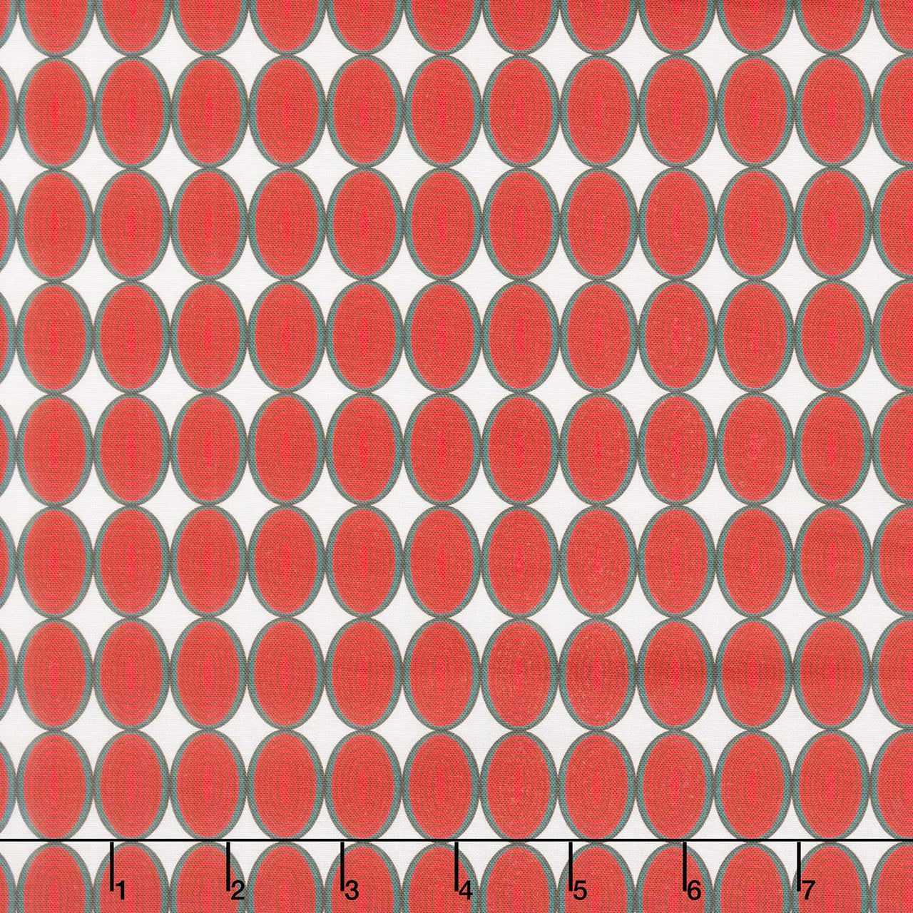Holiday Nutcracker Collection - Ovals Cranberry Yardage