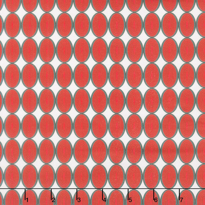 Holiday Nutcracker Collection - Ovals Cranberry Yardage