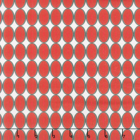 Holiday Nutcracker Collection - Ovals Cranberry Yardage