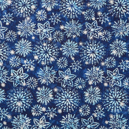 Artisan Batiks - Evergreen Ice Snowflakes Blue Yardage