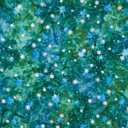 Artisan Batiks - Evergreen Ice Stars Emerald Yardage