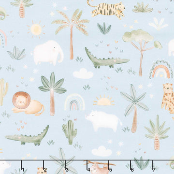 The Wild Ones - Safari Animals Trees Sky Yardage