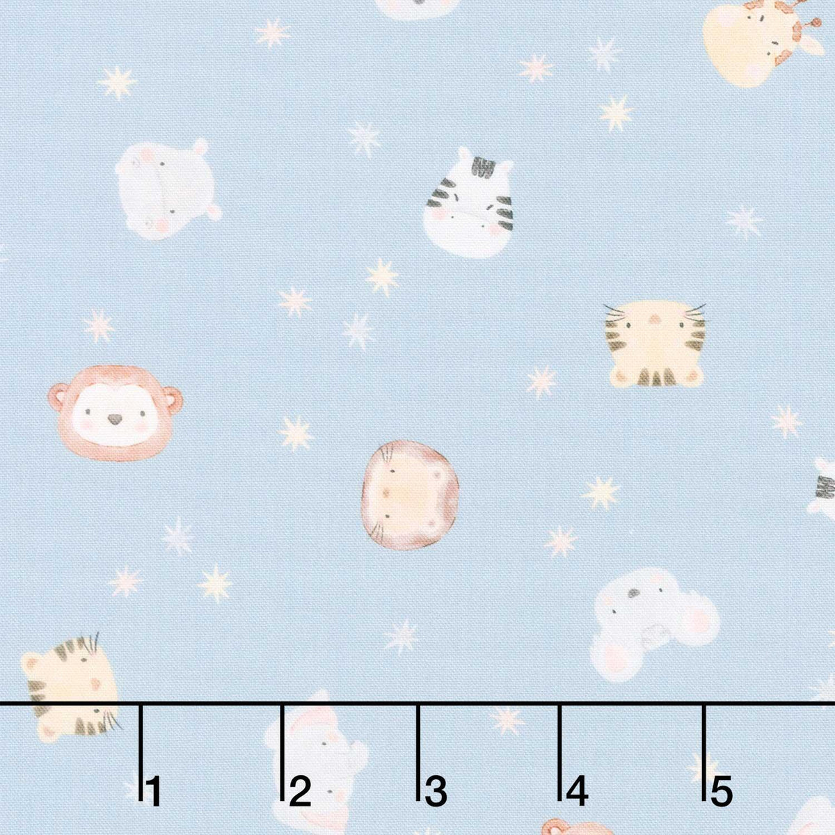 The Wild Ones - Tossed Animal Faces Stars Lake Yardage