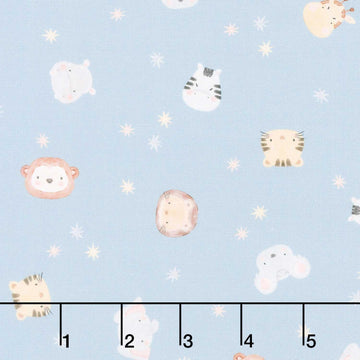 The Wild Ones - Tossed Animal Faces Stars Lake Yardage