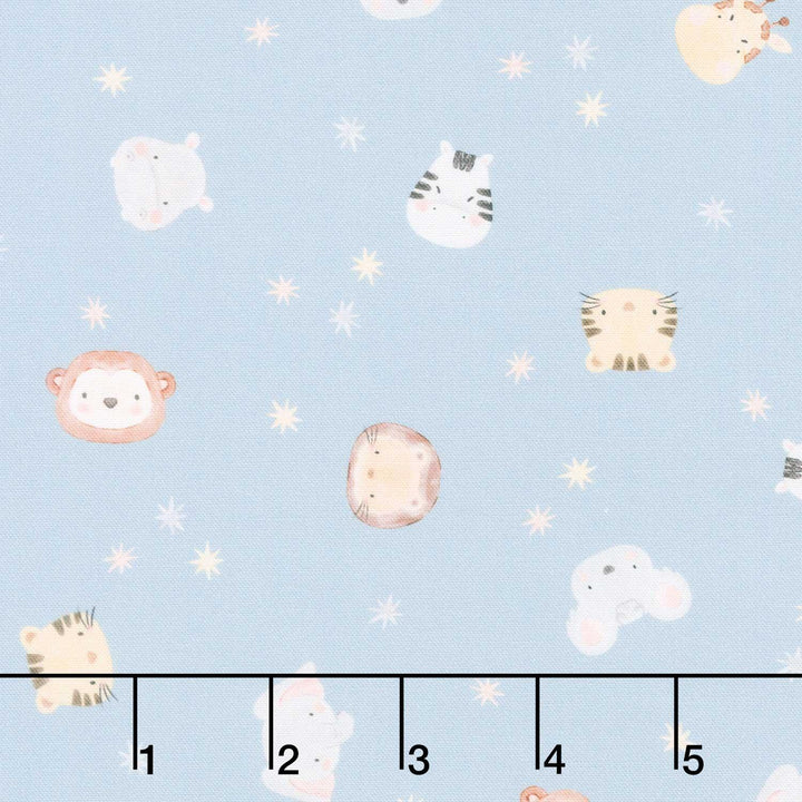 The Wild Ones - Tossed Animal Faces Stars Lake Yardage