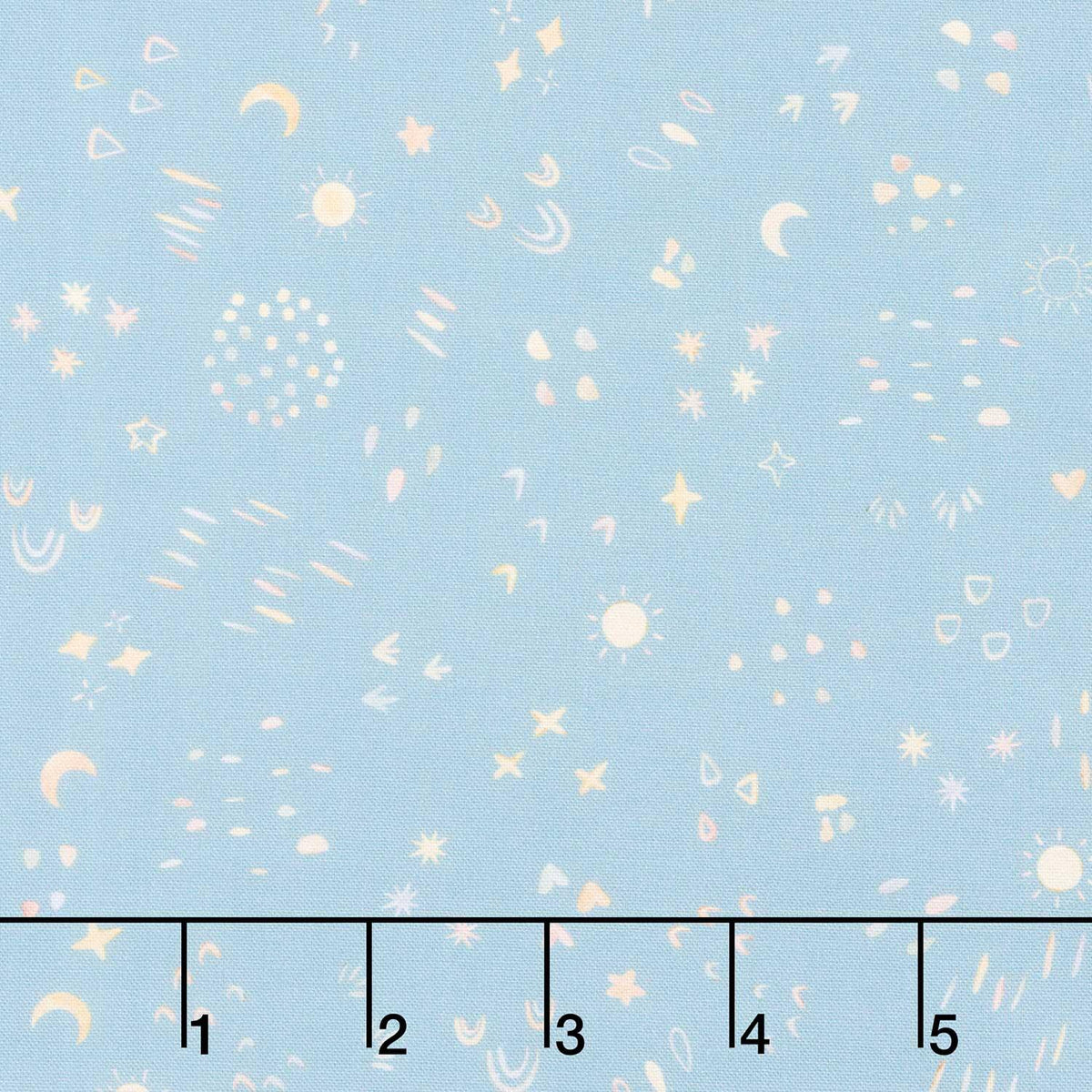 The Wild Ones - Tossed Little Geo Shapes Lagoon Yardage