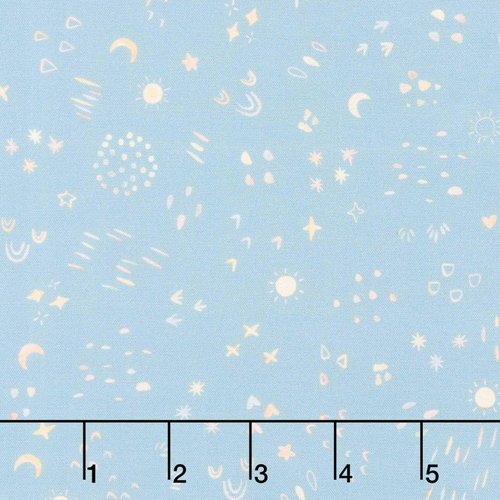 The Wild Ones - Tossed Little Geo Shapes Lagoon Yardage